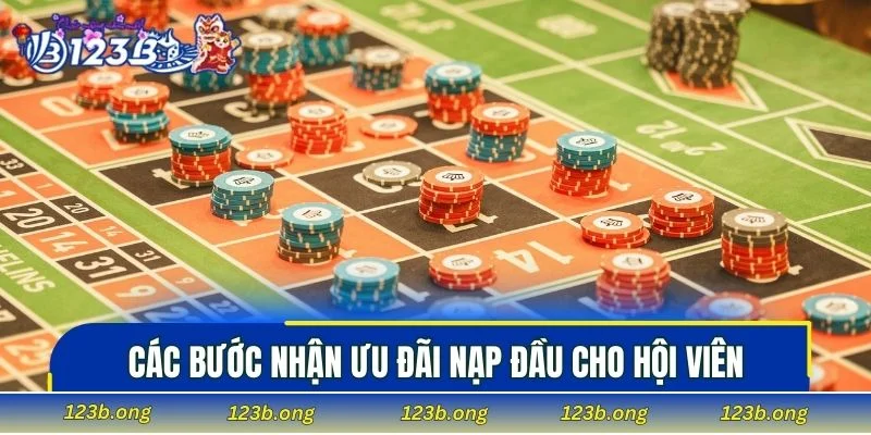 Các bước nhận ưu đãi nạp đầu cho hội viên