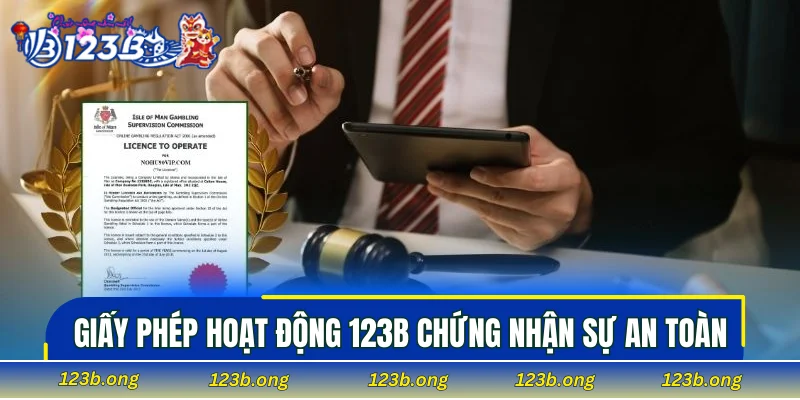 Giấy phép hoạt động 123B chứng nhận sự an toàn