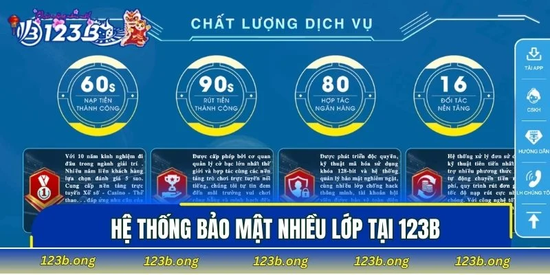 Hệ thống bảo mật nhiều lớp tại 123B